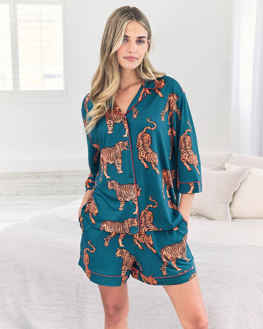 Tiger Print Short Pyjama Set