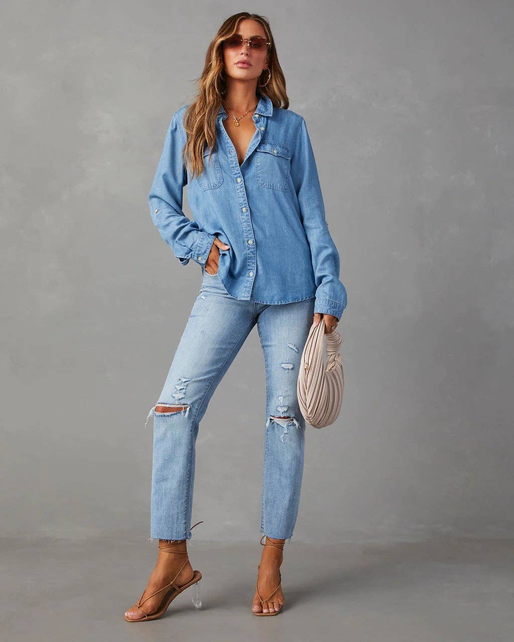 Soft Denim Long Sleeve Shirt