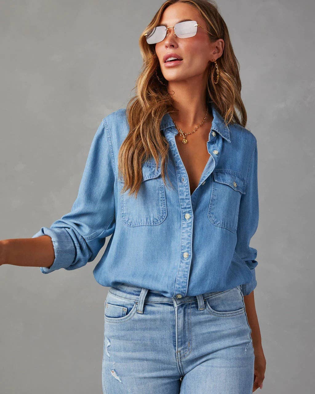 Soft Denim Long Sleeve Shirt