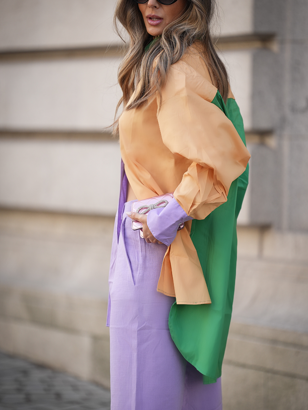 Colour Block Oversize Shirt