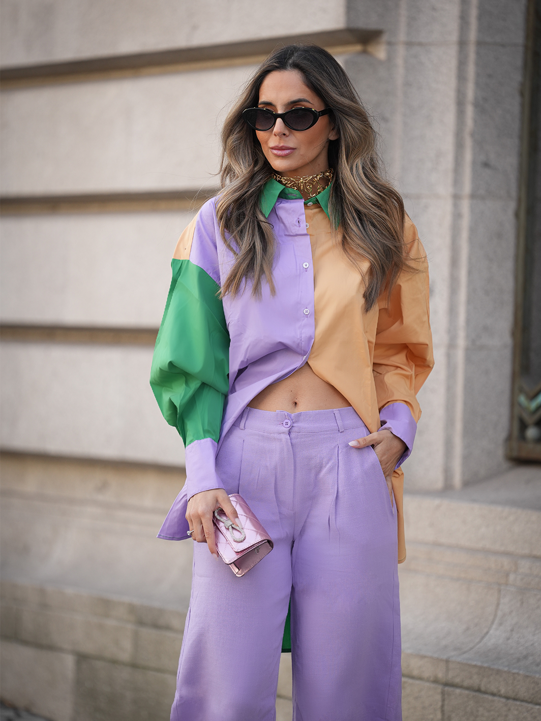 Colour Block Oversize Shirt