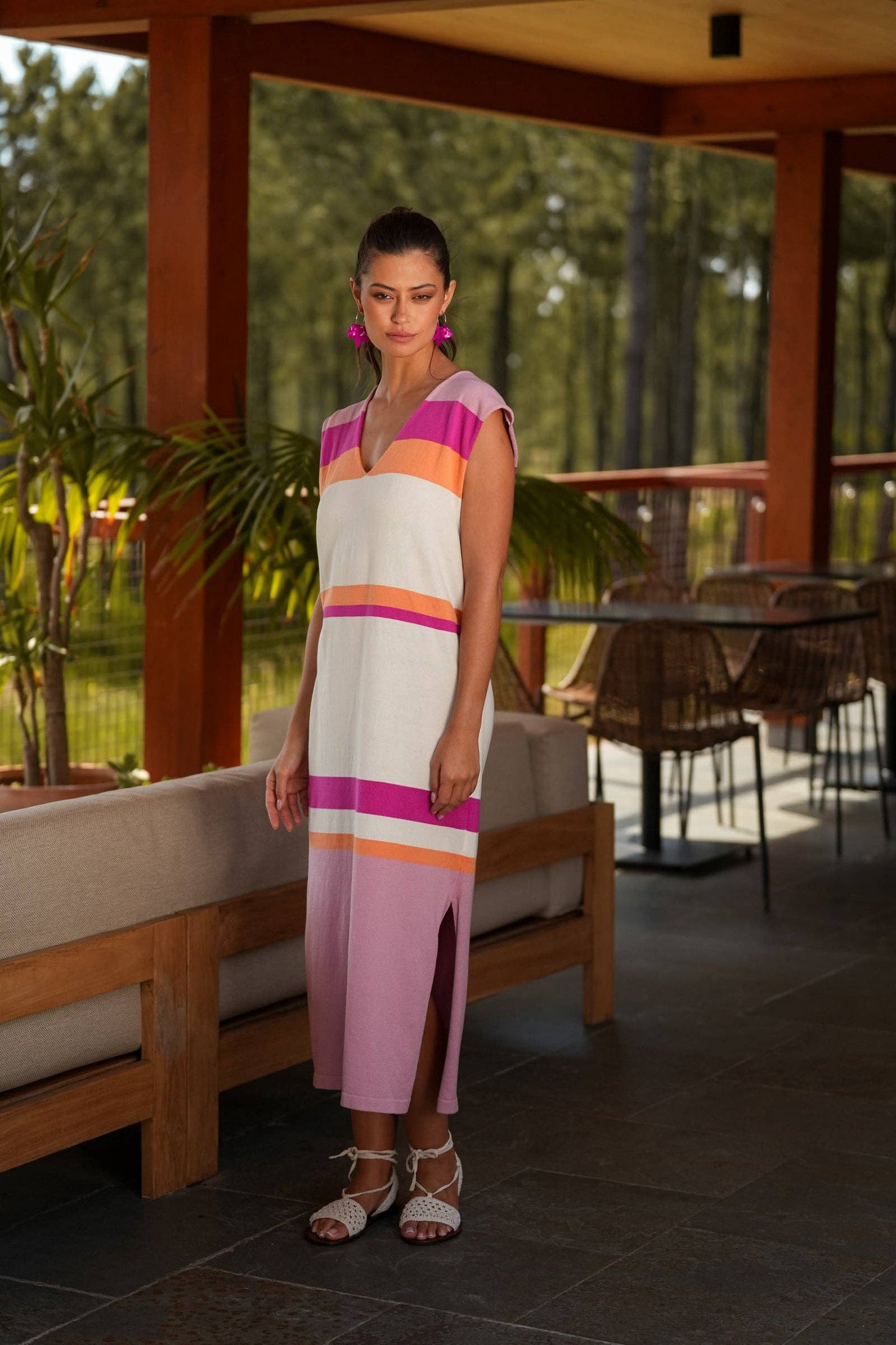 Colour Block Knit Dress