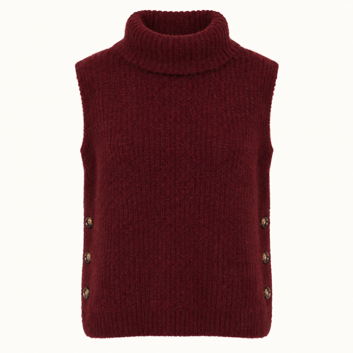 Bordeaux Button Side Tunic