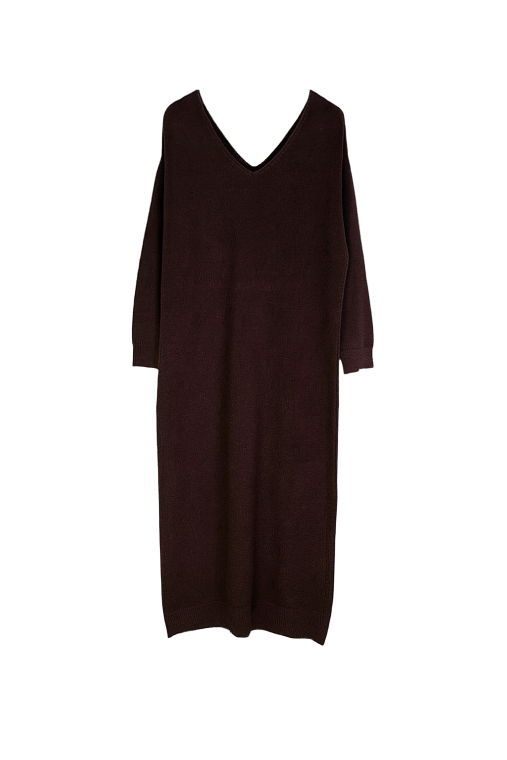 Brown Knitted Jumper Dress