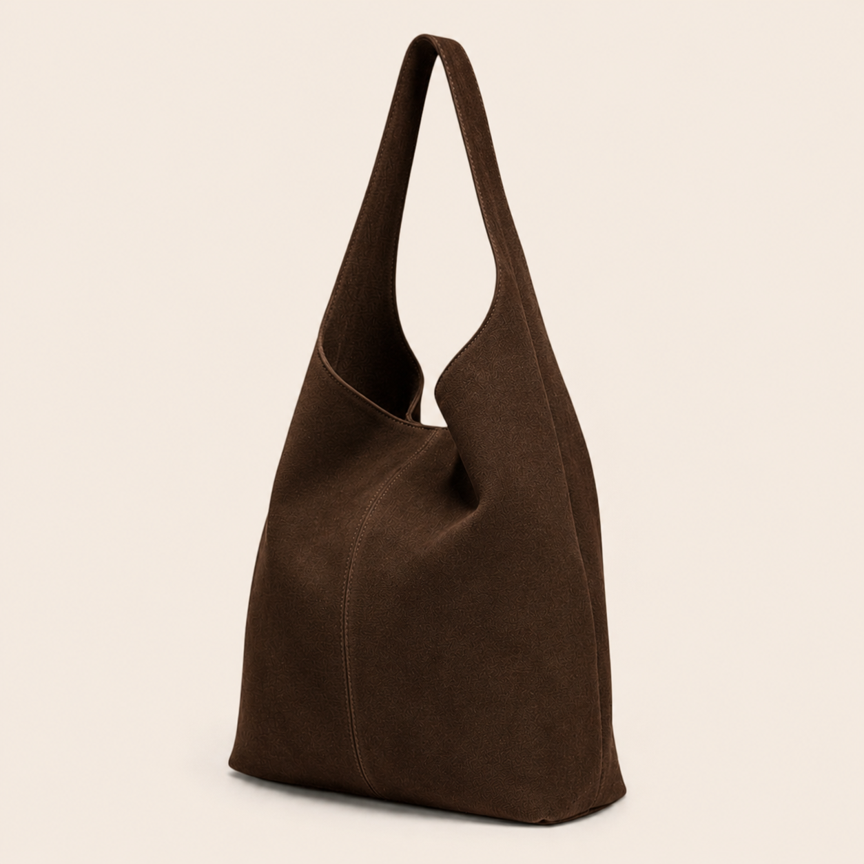 Brown Suede Hobo Bag