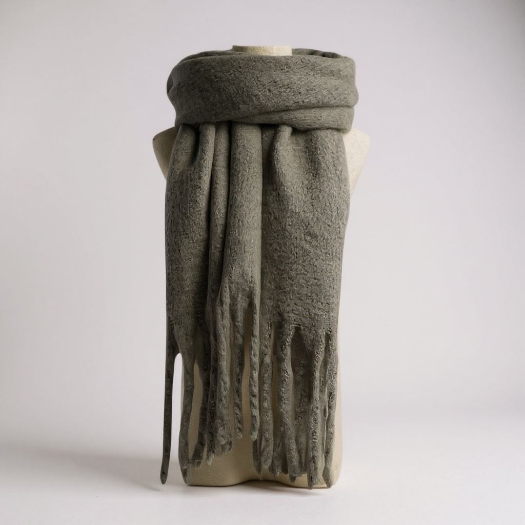 Grey Large Blanket Scarf