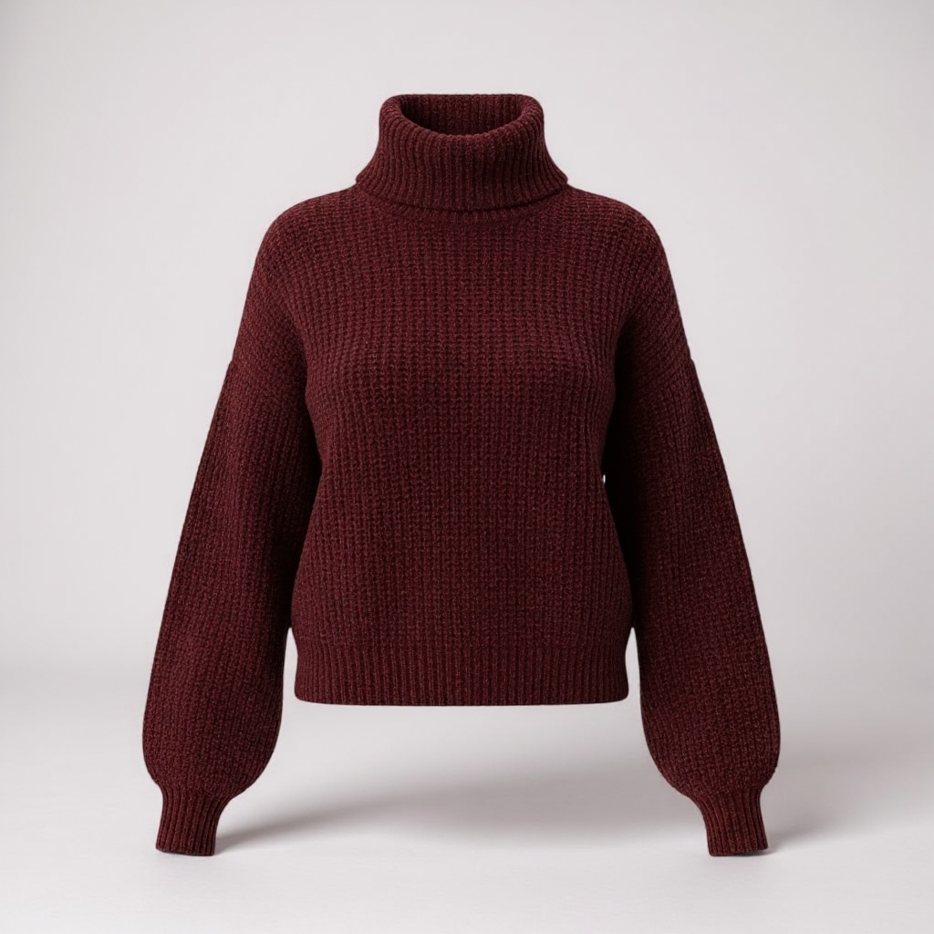 Bordeaux Ribbed Jumper