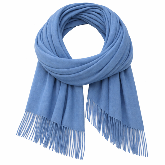 Denim Blue Large Pashmina Style Scarf