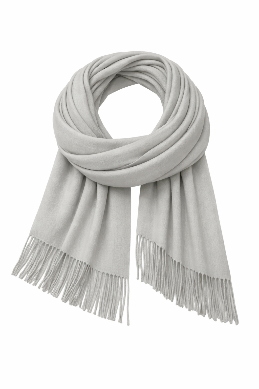 Oyster Grey Large Pashmina Style Scarf