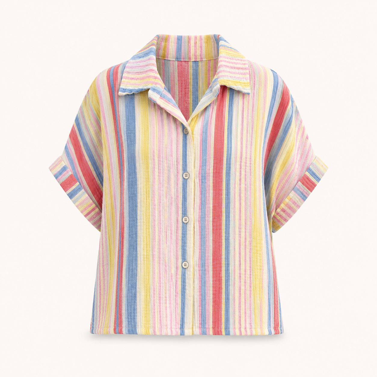 Pastel Stripe Cotton Shirt