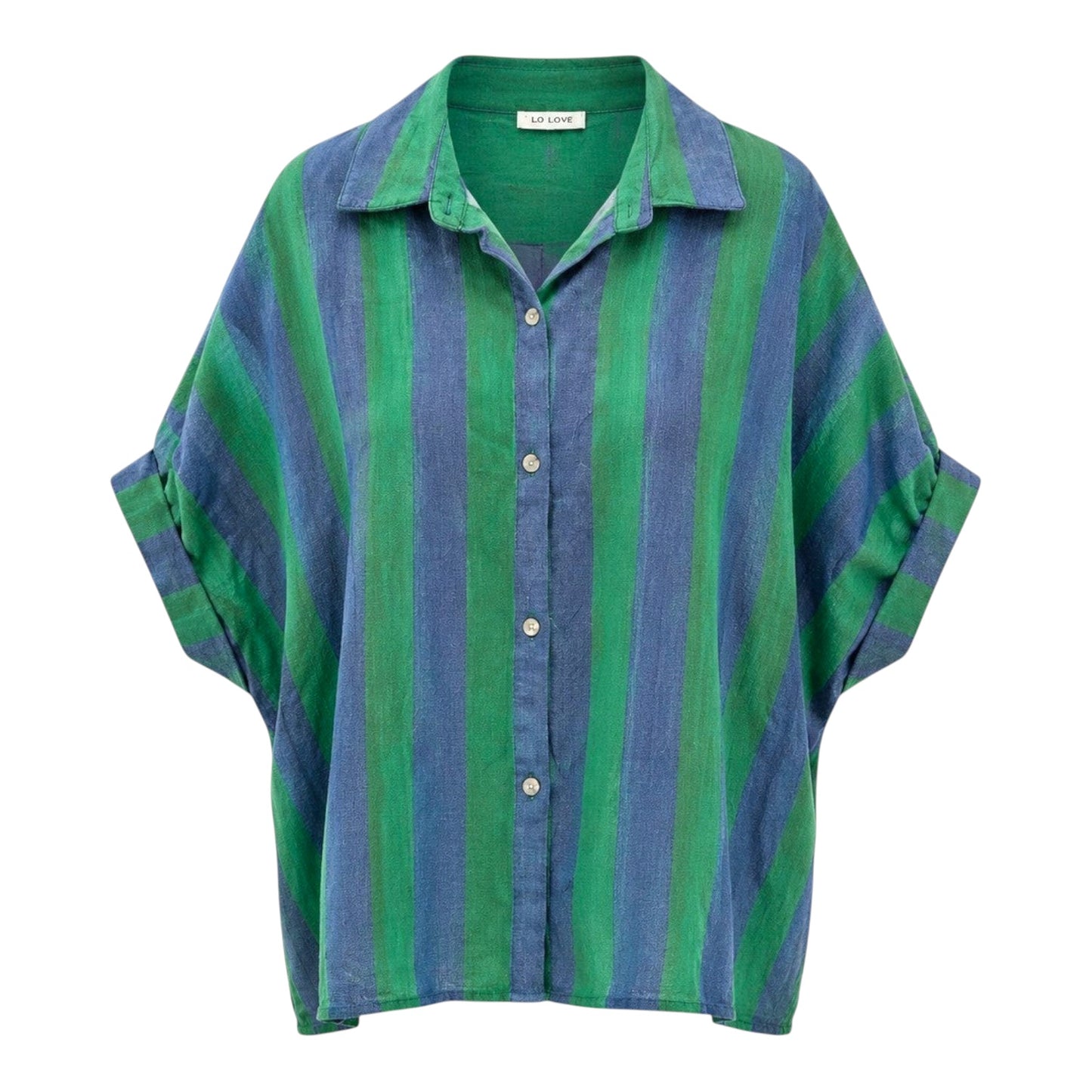 Denim with Green Stripe Shirt