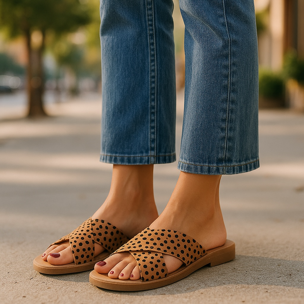 Cheetah Spot Flat Sandals