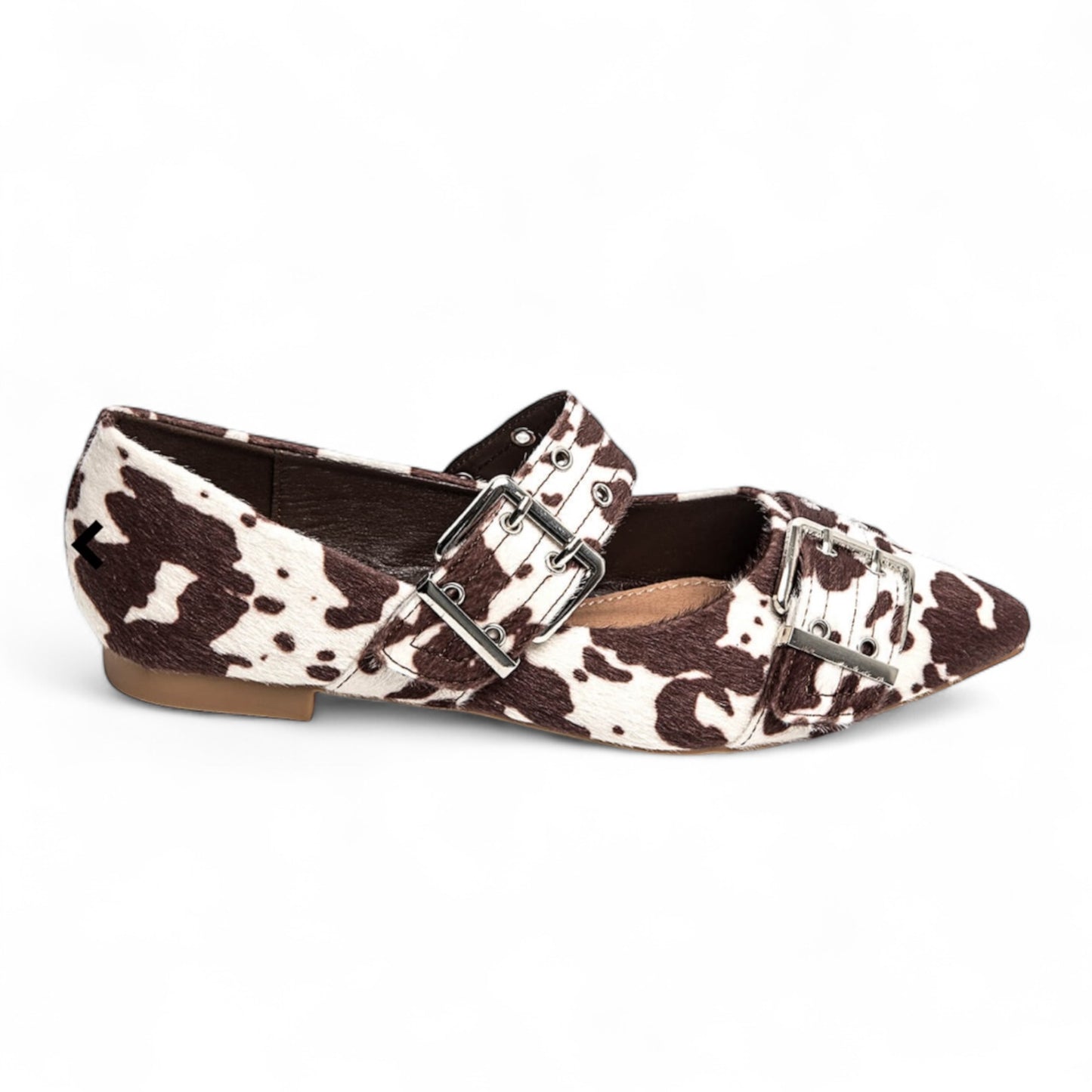 Cow Print Point Flat