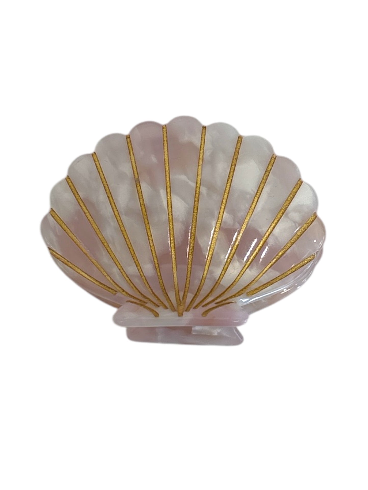 Pink Medium Shell Hair Claw