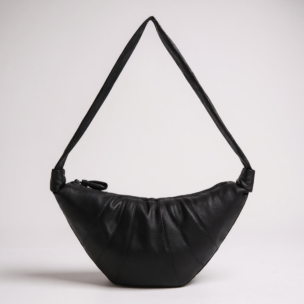 Black Medium Slouchy Cross Body Bag