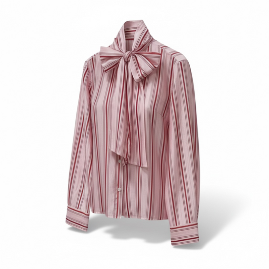 Pink Stripe Bow Shirt