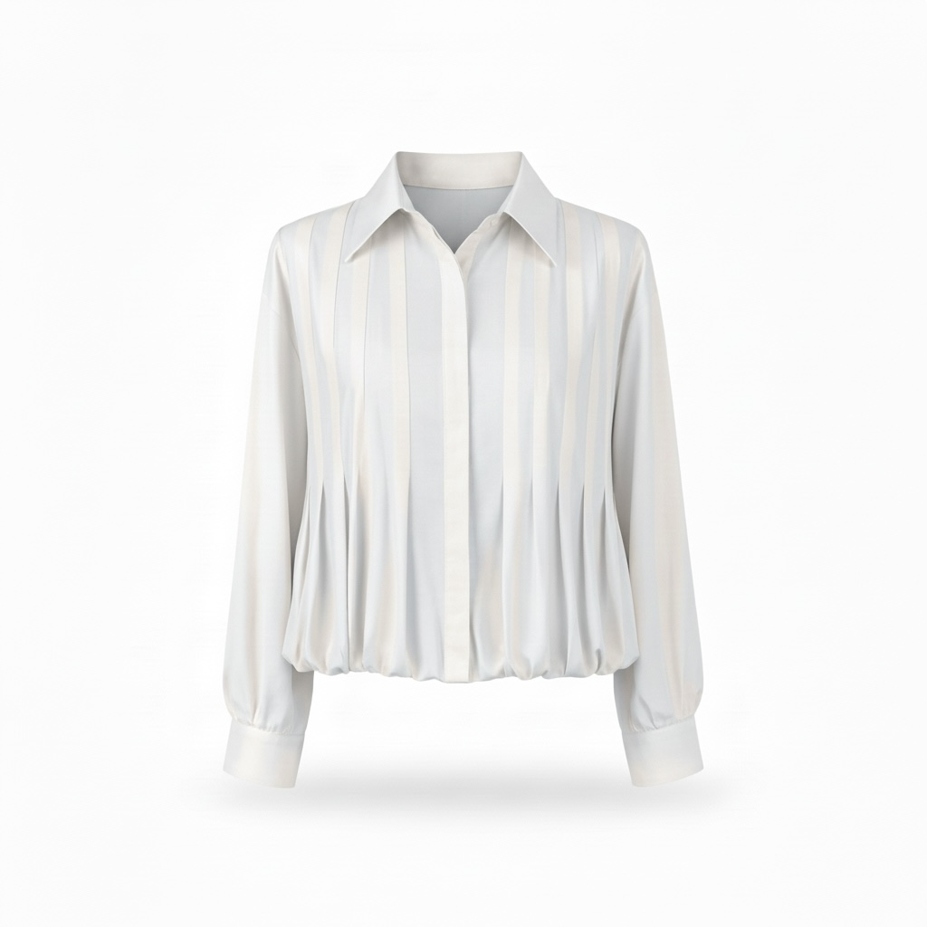 White Pleated Shirt