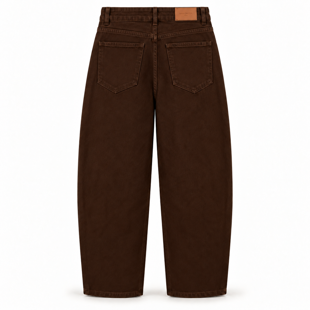 Brown Stretch High Waist Balloon Jeans