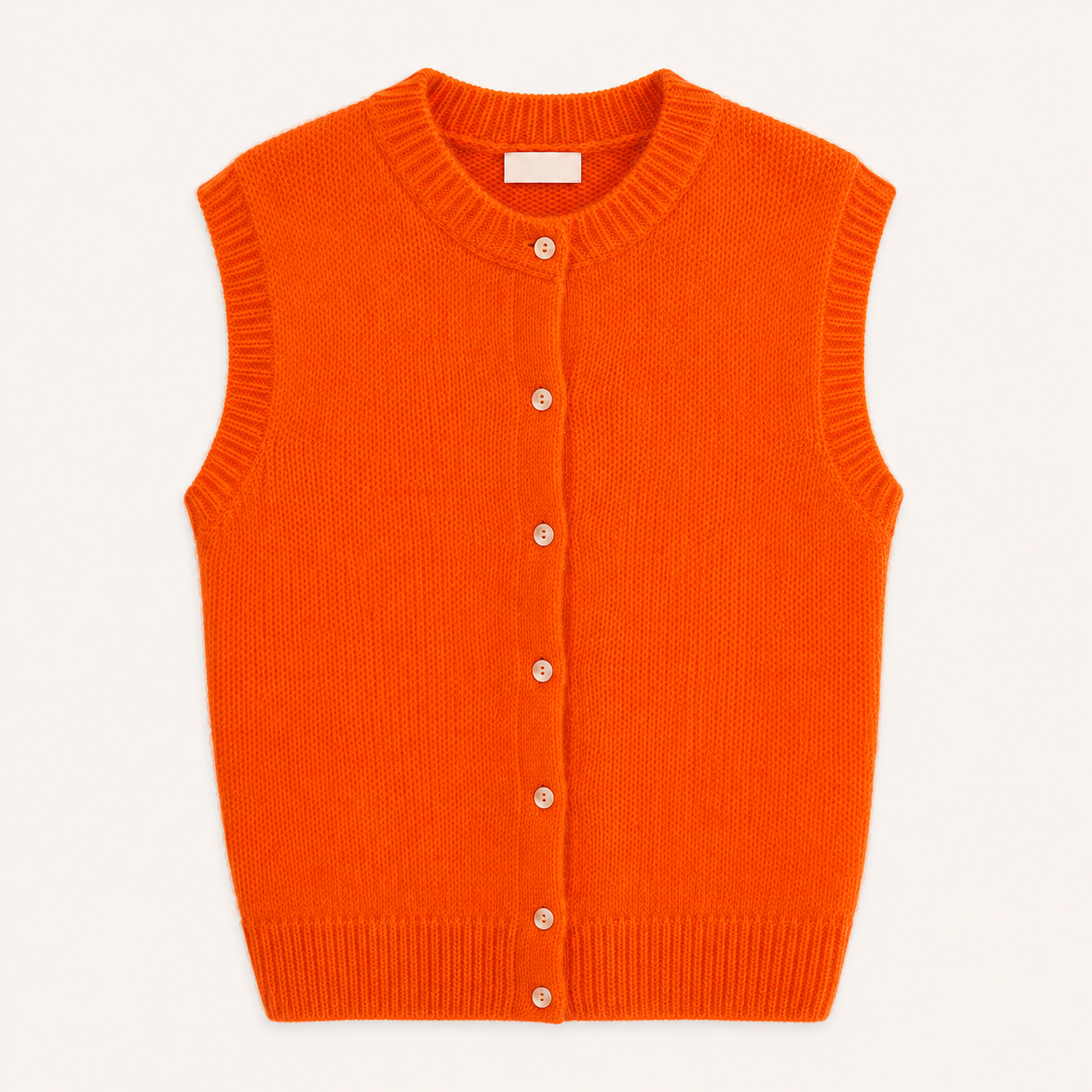 Orange Mohair Blend Cardi