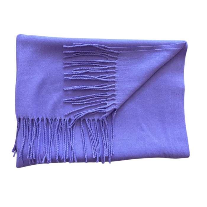 Purple Tassel Pashmina Scarf
