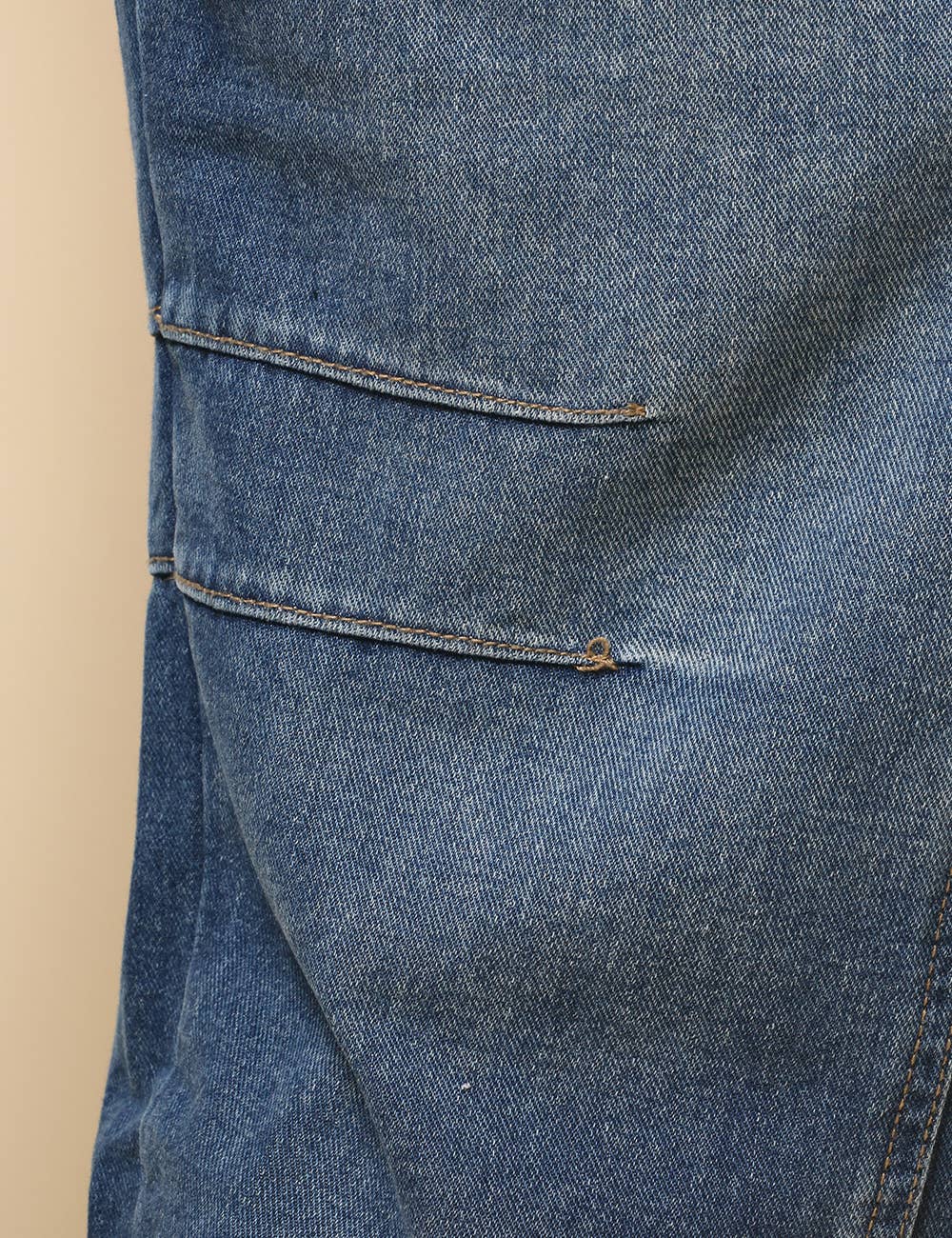 Mid Blue Denim Barrel Leg Jeans