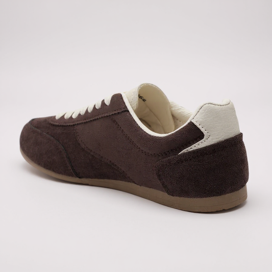 Brown Suedette Lace Up Trainers