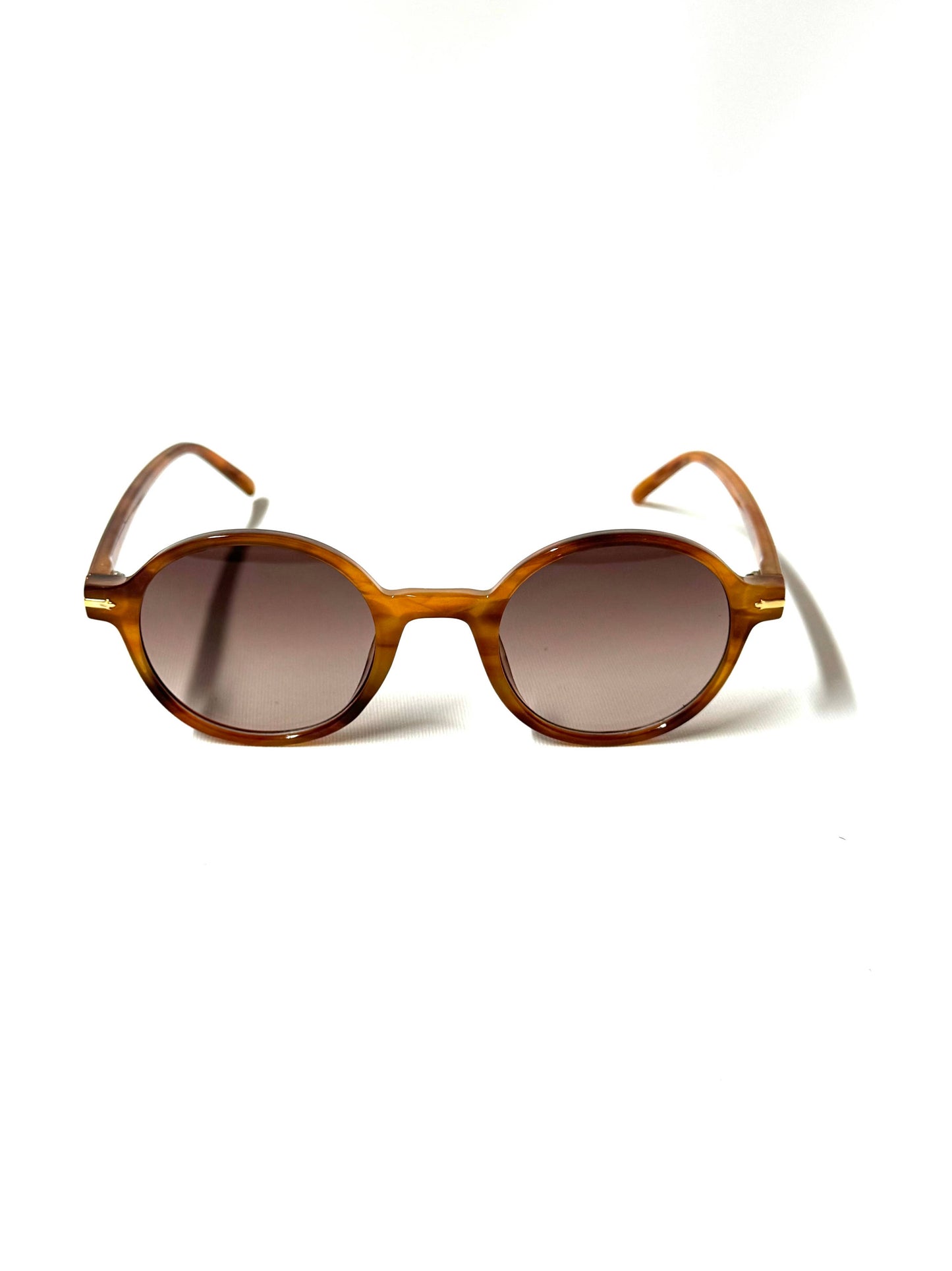 Brown Circular Sunglasses