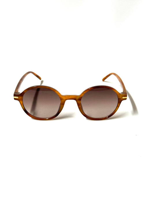 Brown Circular Sunglasses