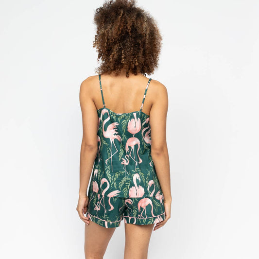 Ivy Green Flamingo Cami and Short Set.