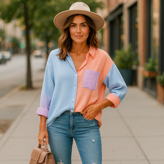 Pastel Colour Block Shirt