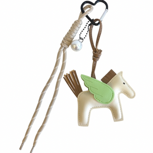 Cream/Mint Pegasus Bag Charm