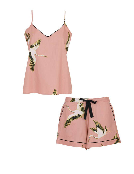 Bonnie Crane Print Cami and Short Set