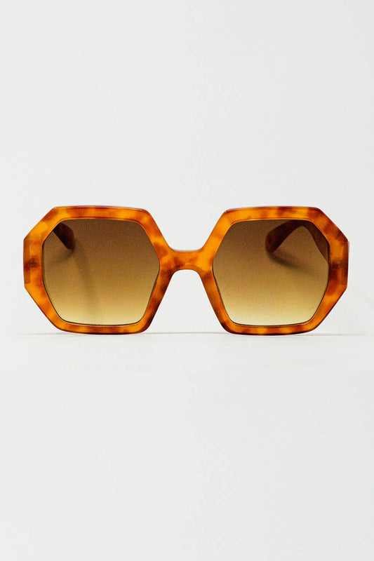 Hexagonal Oversized Sunglasses