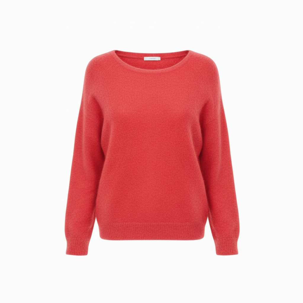 Strawberry Red Alpaca Long Sleeve Jumper