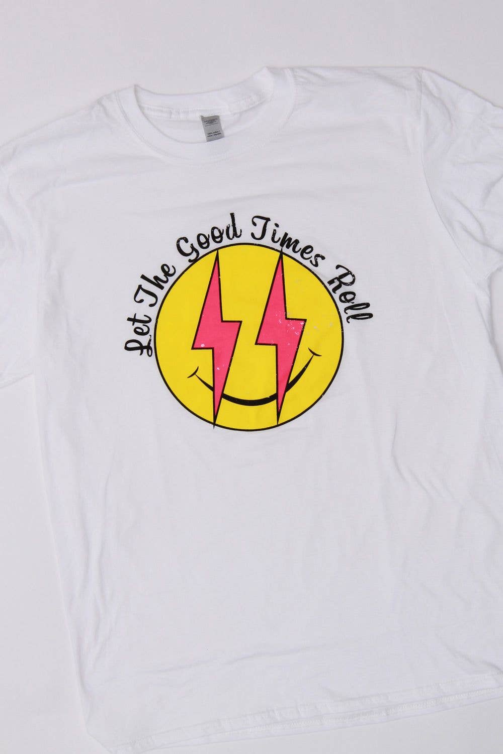 Neon Smile Print Oversized T-Shirt