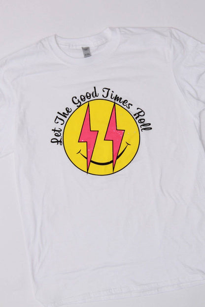 Neon Smile Print Oversized T-Shirt