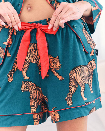 Tiger Print Short Pyjama Set