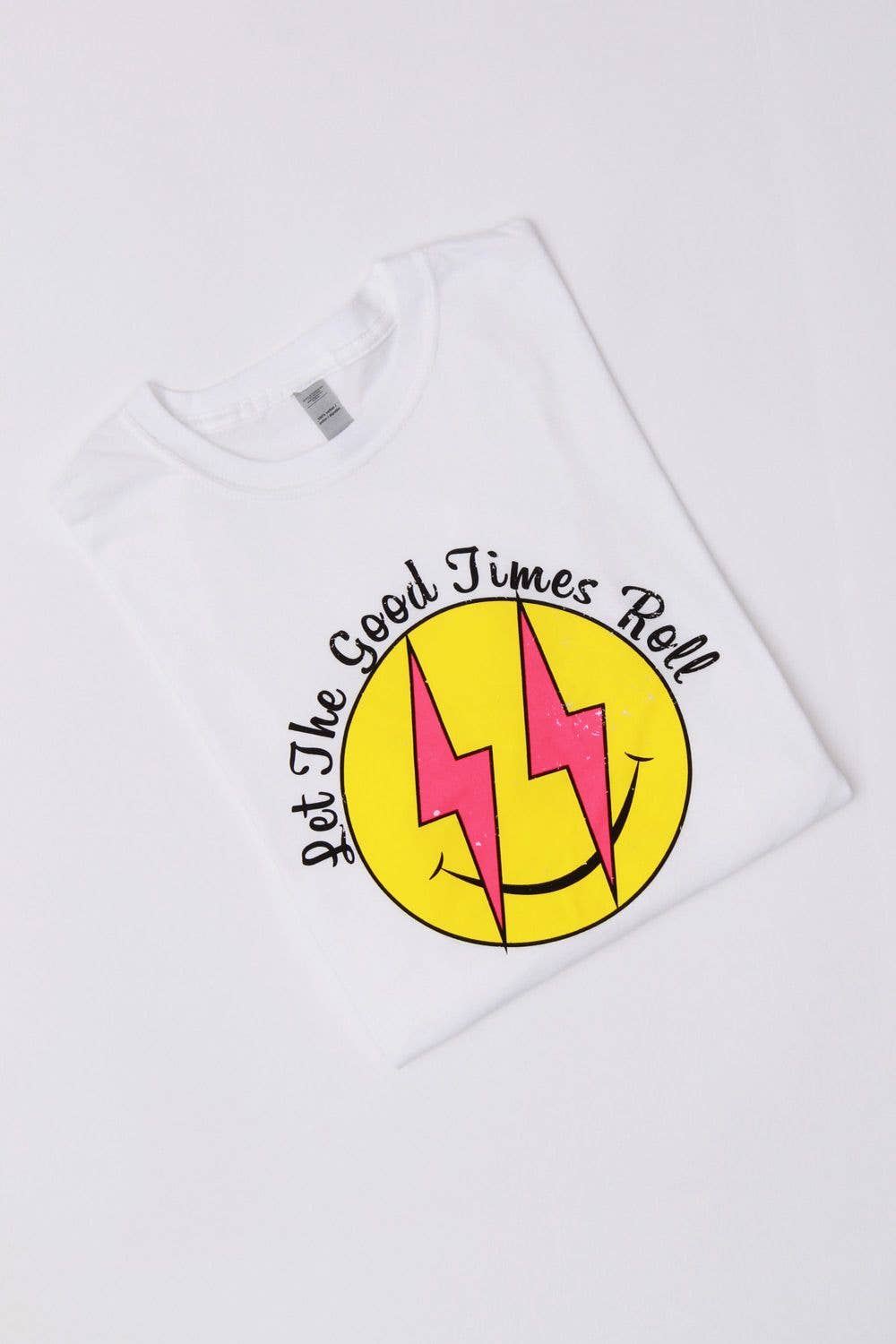 Neon Smile Print Oversized T-Shirt