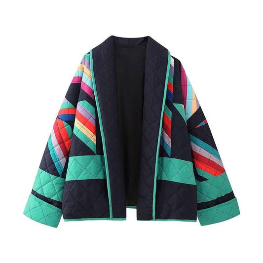 Bright Patchwork Print Jacket