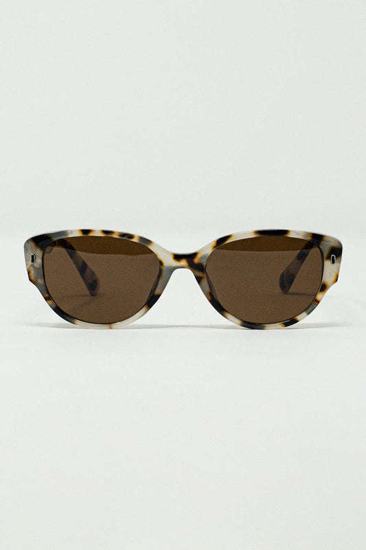 Oval Sunglasses In Havana Brown