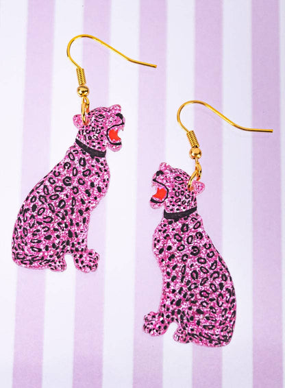 Glitter Leopard Earrings | Tatty Devine