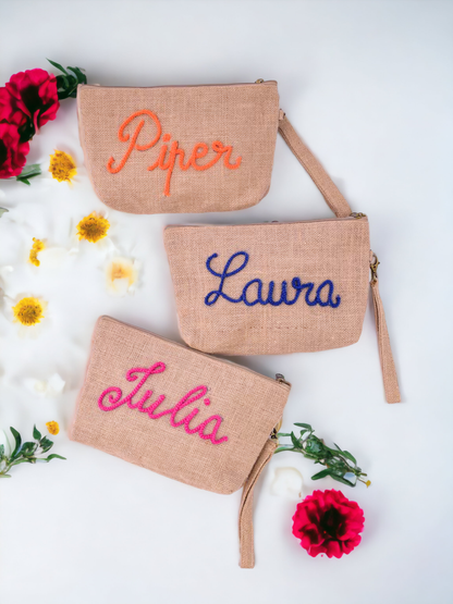 Custom Makeup Bag | Bridesmaid Cosmetic Bag | Makeup Bag