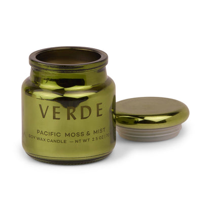 Verde Green Metallic Glass Candle - Pacific Moss