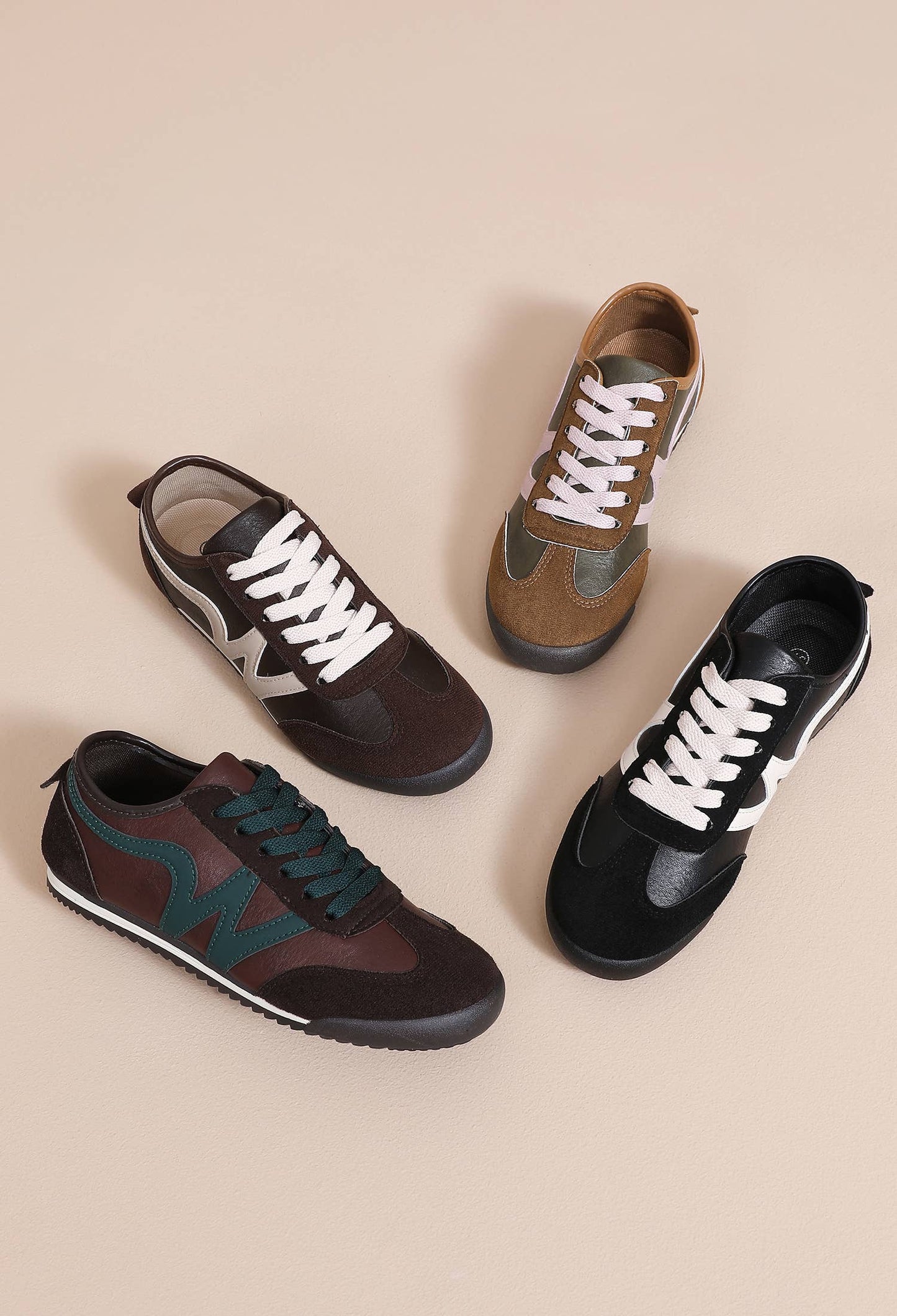 Sneakers – Vintage Running Style B-6619: Brown