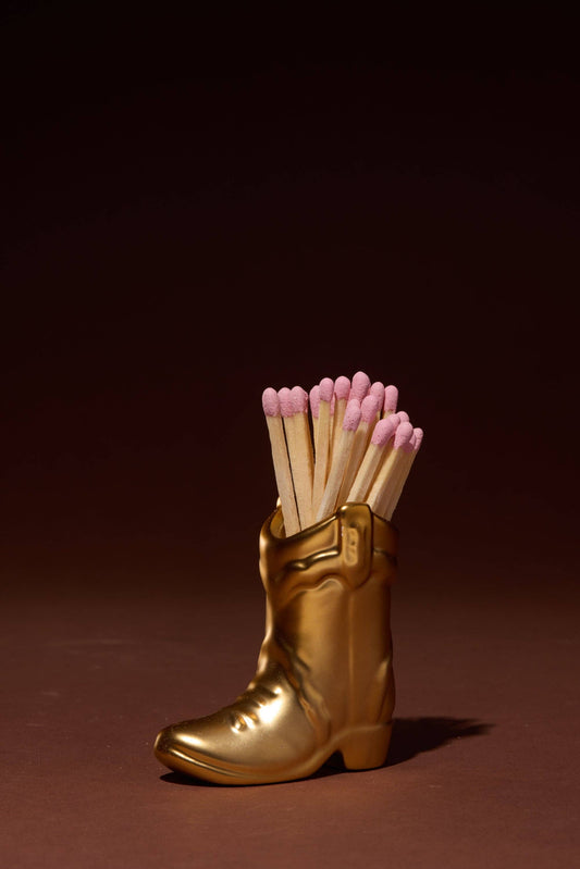 Nashville Ceramic Boot Match Holder (25 Pcs) - Gold