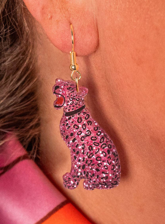 Glitter Leopard Earrings | Tatty Devine