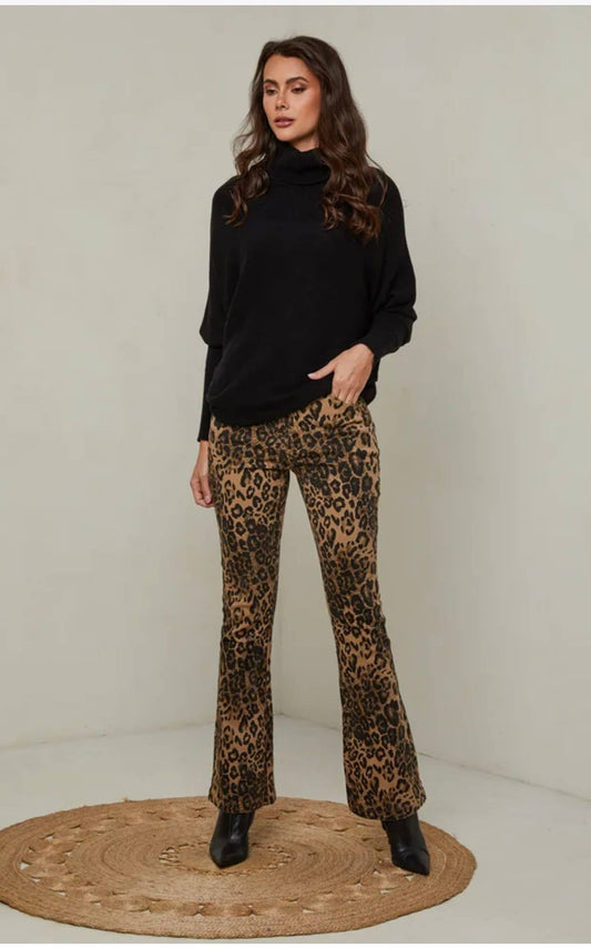 Black Cashmere Blend Turtle Neck Sweater