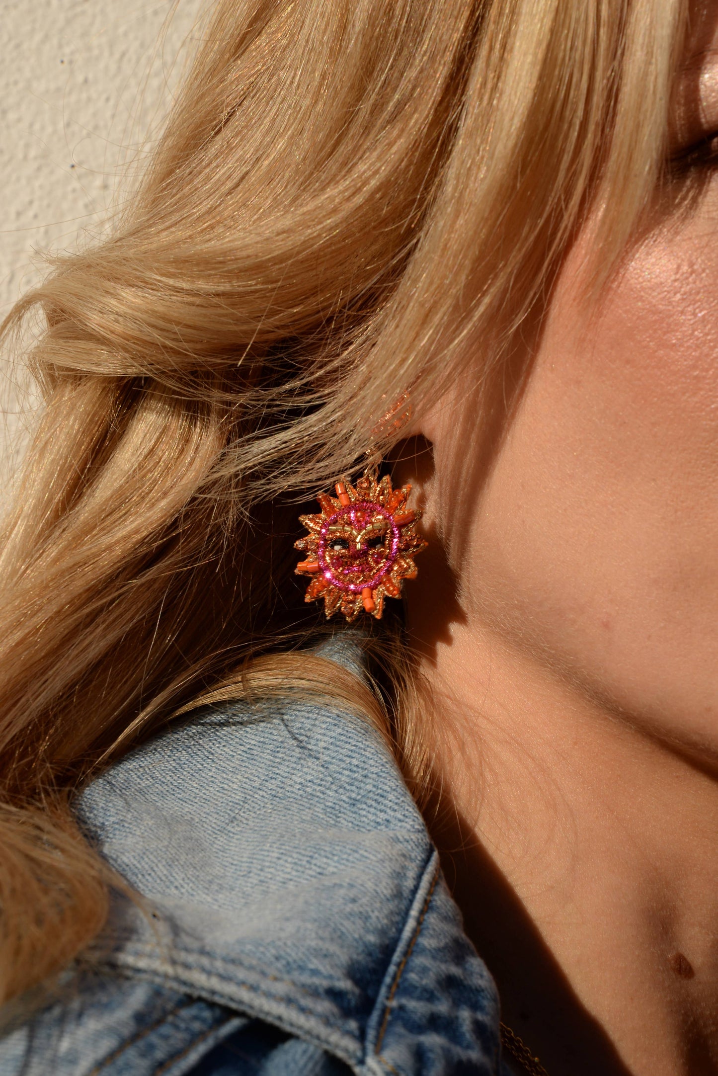 Sun Face Earrings