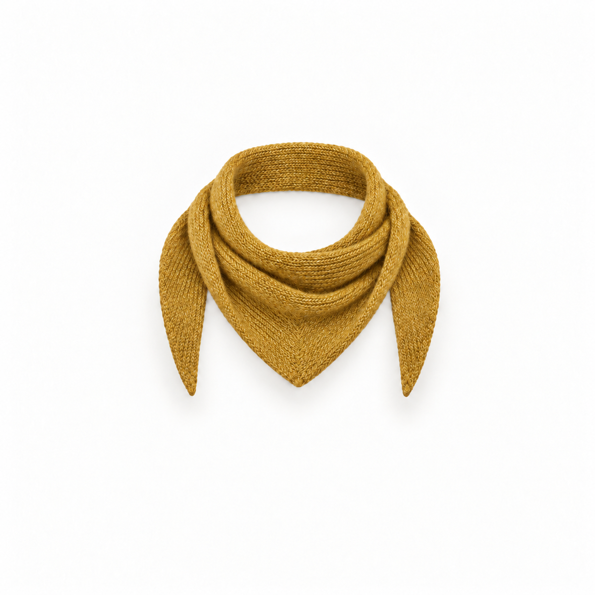 Mustard Small Knitted Scarf