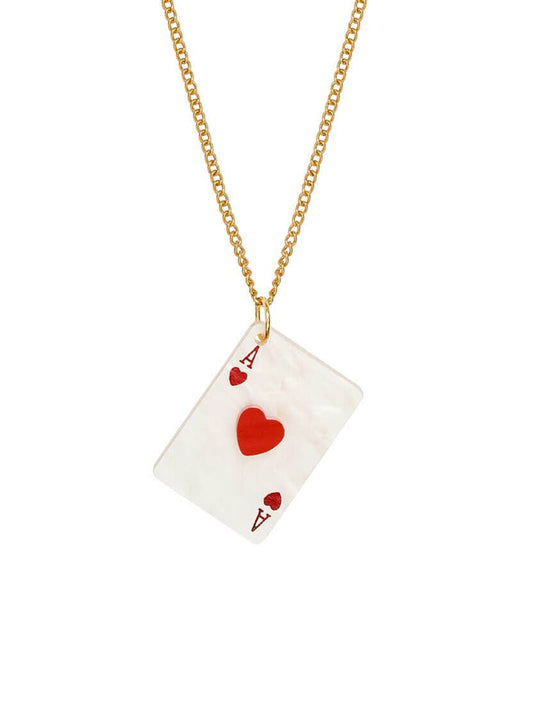 Ace of Hearts Card Pendant: Gold-plated | Tatty Devine